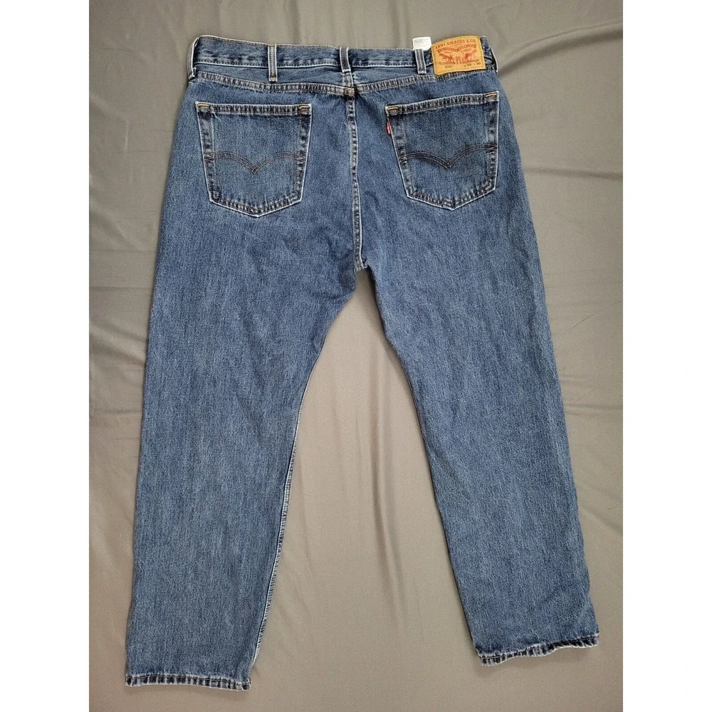 Levis 505 Regular Fit Straight Leg Jeans Mens Size 38 Medium Wash Blue